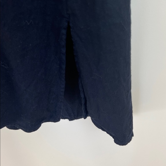 🪅TAHARI Black Linen Blend Button Front Sleeveless Shift Dress Size 14 - Picture 6 of 8